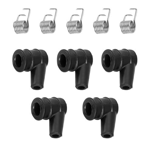 【互換品】 サムコス 点火コイルキャップ スパークプラグキャップ 5点セット ゴム製 スプリング付き...