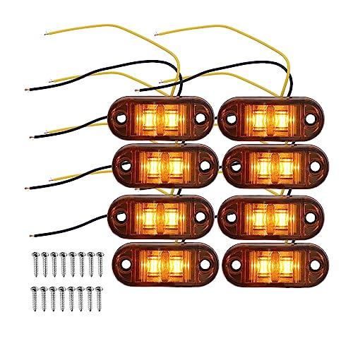 A ABSOPRO フロントリアサイドマーカーライト 防水 屋外用オーバルポジションランプ トラック...