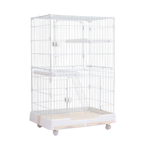 PETTOM 猫ケージ キャットケージ 幅82cm 2/3段 ペット 猫 キャットゲージ キャット ...