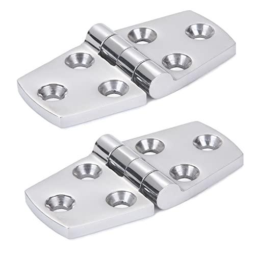 Atibin ハッチ 金具 ヒンジ 蝶番 ステンレス 船舶 シルバー 蝶番 ボート ヒンジ ちょうつ...
