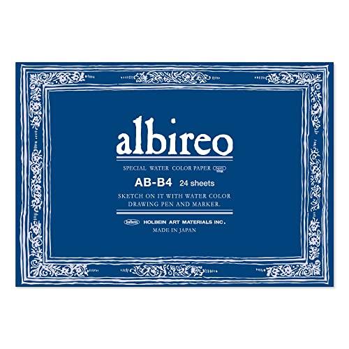 ホルベイン アルビレオ水彩紙 AB-B4 中目 218g B4サイズ ブロックタイプ 24枚綴じ 2...