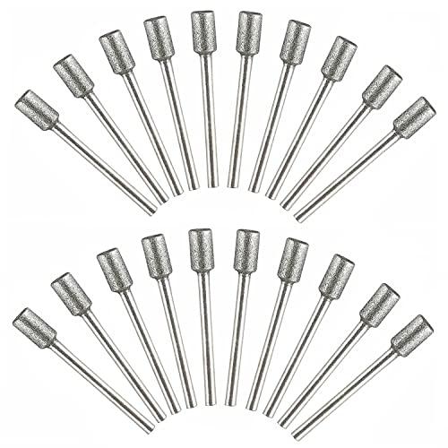 KIMLONTON電着ダイヤモンドビット 軸付砥石3mm軸×φ6mm 20本セット ダイヤモンドバー...