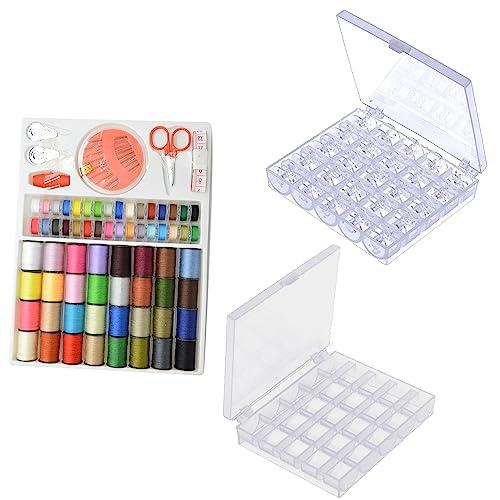 NABESHI ミシン 糸 裁縫セット 初心者向け ボビンケース セット 裁縫道具 ミシン糸 ボビン...