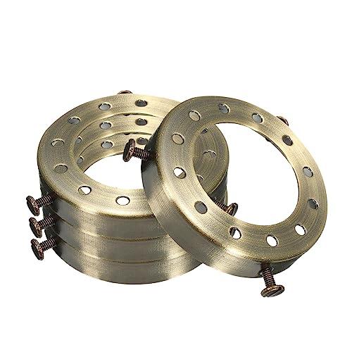 4個パック ブロンズ色 照明器具取付用 ホルダネジ 3つ穴 パーツ 部品 DIY 固定リング ブラケ...