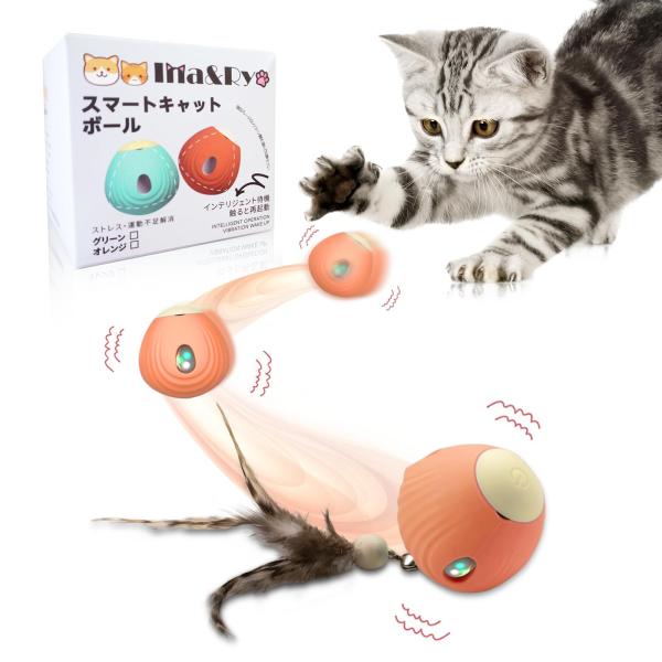 Ina&amp;Ryo 猫 おもちゃ 猫ボール 猫電動おもちゃ 自動 猫用ボール 玩具 一人遊び ペット 大...