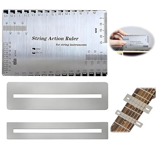 XIANFQNKJ ギター 弦 ベース 弦 ゲージ ルーラー フレット磨きプレート フリッパーズギタ...