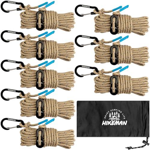 ガイロープ タープロープ テントロープ キャンプ ロープ カラビナ付き ロープ ナイロン 高耐荷重 ...