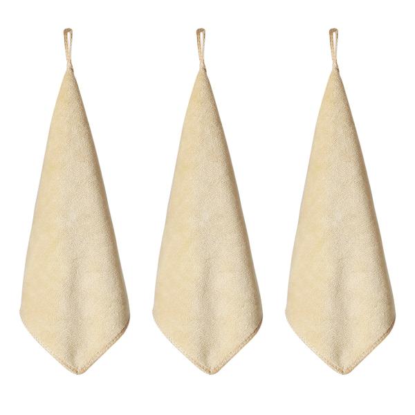 HOOMCOOM キッチンタオル キッチンクロス 手拭きタオル ループ付き 3枚セット 布巾 台拭き...