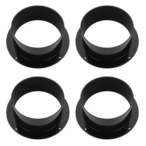 やぬき 4個セット ダクトコネクター 125mm ABS樹脂 ストレートパイプフランジ 換気 ダクト...