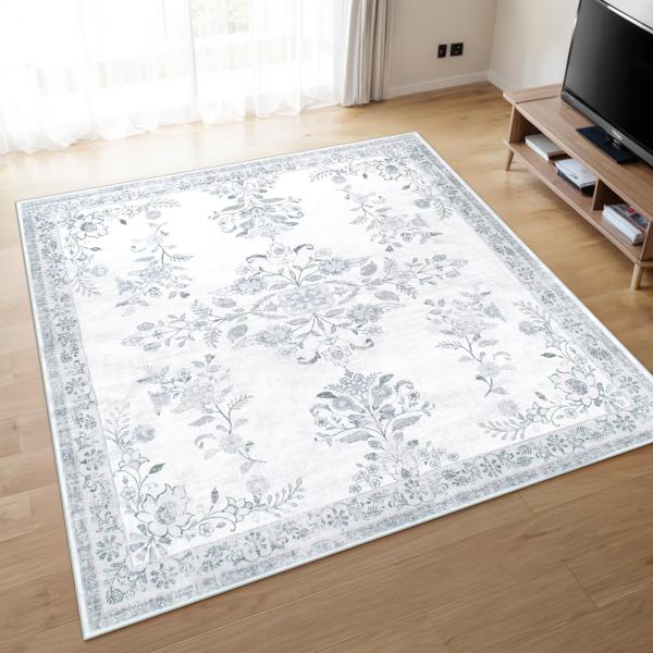 HAOCOO カーペット 2畳 185х185cm 正方形 ラグ 洗える オールシーズン適用 ペルシ...