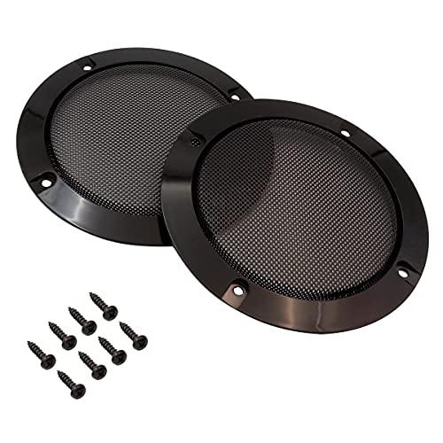 ネグエス スピーカーグリル スピーカーカバー 車 スピーカー 汎用 2個セット 取付ネジ8本付属 4...