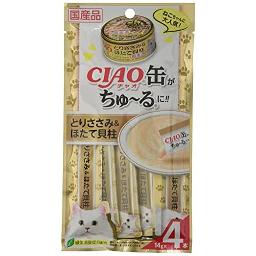 チャオ CIAO 缶ちゅ~る とりささみ&amp;ほたて貝柱 4本 6個セット