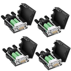 DB9 コネクタ 4オス UGOMI DB9 溶接なしコネクタ RS232 アダプタ 16mm 9針 DB9 コネクタ 長ボルト付きテールパイプ