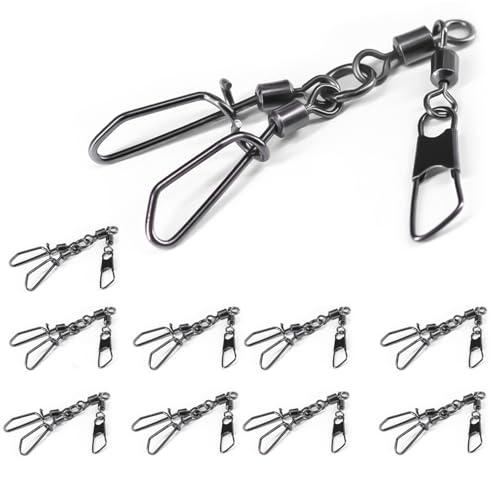 KASELIN タコ エギ スナップ 釣り 蛸 ダブル スナップ 仕掛け 道具 強度 40kg 仕様...