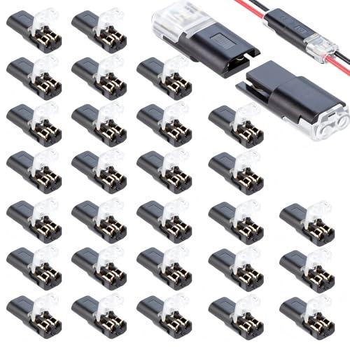 OKAWASI 配線接続コネクター 2針低圧汎用コネクタ ハンダ付けなし 剥離なし 簡単配線 汎用コ...