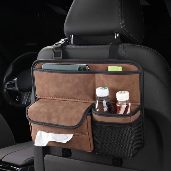 Vtesey 車用シートバックポケット 車用ティッシュボックス 車用収納ケース 大容量 収納ボックス...