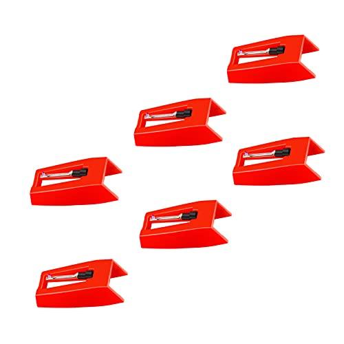 IUME レコードプレーヤー用交換針 6個セット 交換針 レコード針 交換用レコード針 丸針