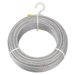 TRUSCOトラスコ メッキ付ワイヤロープ Φ4mm×200m CWM-4S200