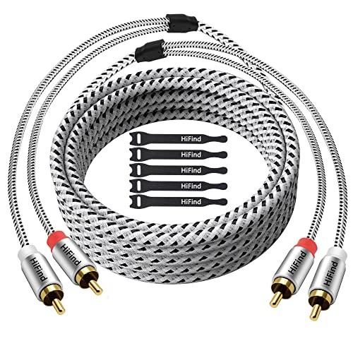 RCAオーディオケーブル ステレオ音声ケーブル 2重シールド 分岐型アナログオーディオケーブル RC...