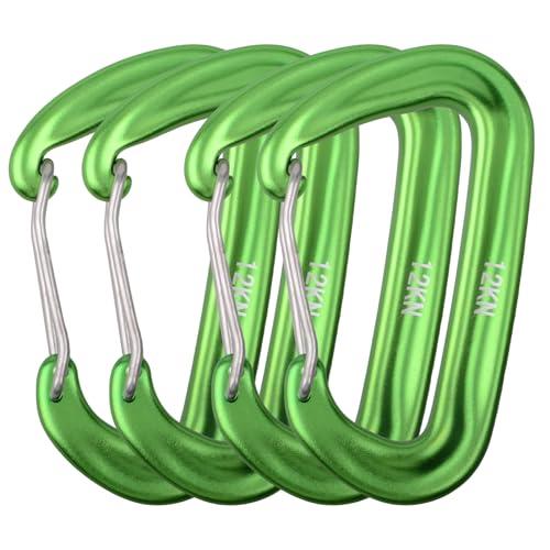 Azarxis ロックカラビナ 耐荷重 12KN1200kg 登山釦 アルミ カラビナ Dリング ロ...