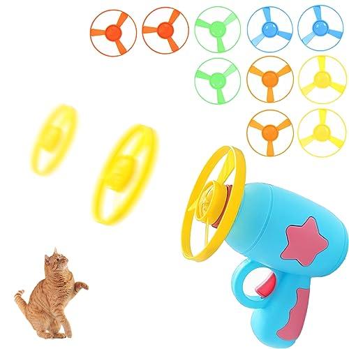 猫のおもちゃ フライングトイ 青いエミッター 投げるおもちゃ 追跡ゲーム 運動不足解消 ストレス解消...
