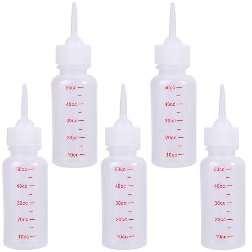 ルボナリエ 猫 哺乳瓶 ペット哺乳瓶 50ml 5個セット 3mm極細乳首 注入器 給水 犬猫兼用 ...