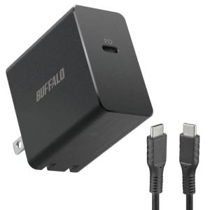 バッファロー PD 充電器 45W USB Type-C 収納式プラグ PSE技術基準適合 USB-IF PD認証品 GaN採用 Type-Cケ