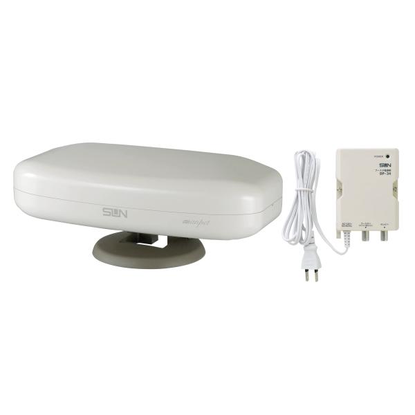 SUN サン電子Sandenshi 地デジUHFアンテナ 屋内・屋外兼用 ブースタ内蔵上位モデル 白...