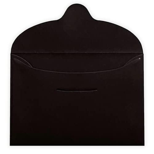 ペーパーエントランス 名刺封筒 ミニ 洋封筒 黒 100×68mm 50枚 メッセージカード 便箋 ...