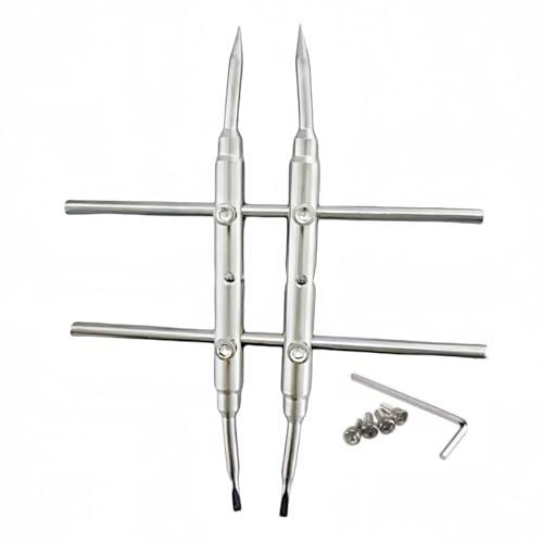 カニ目レンチ スパナ レンズオープナー カメラレンズレペア工具 ステンレス製 10-110mm調整可...