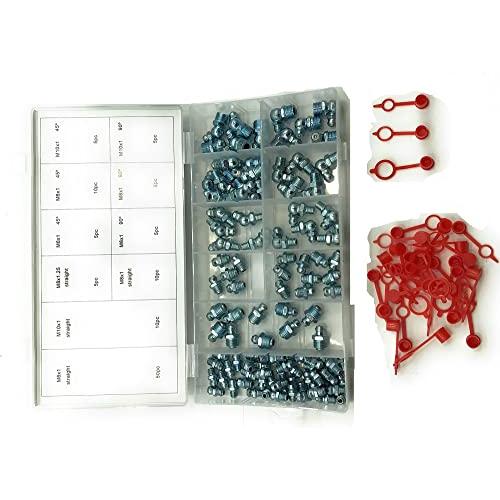 グリス ニップル 110個 セット M6 M8 M10 各ストレート 90° 45° カバー付き