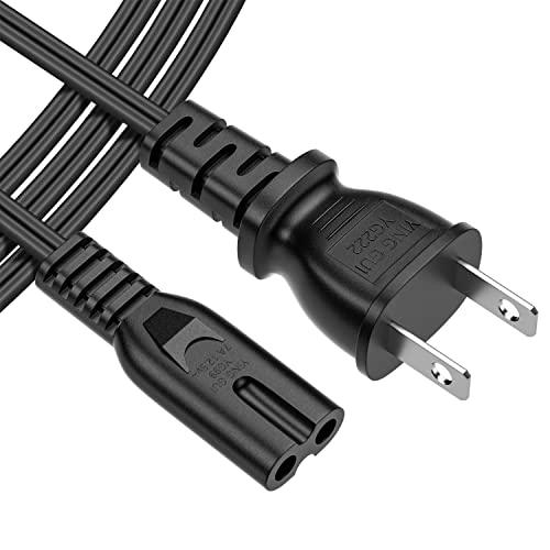 POWSEED AC電源ケーブル メガネ型コネクター・プラグ ACコンセント 電源コード 2ピンプラ...