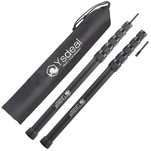 Ysdeal タープポール 3Kカーボン 100%炭素繊維 最大直径25MM 長さ42-180CM調...
