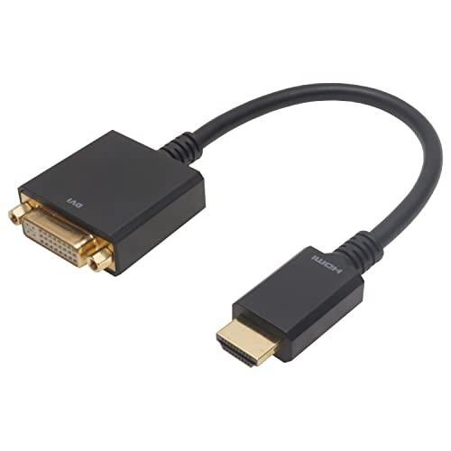 ホーリック HDMI-DVI変換アダプタ 15cm HDMIオス-DVIメス HADVF-706BB