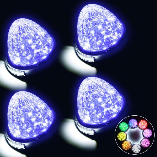 REPTICO LEDサイドマーカーランプ 24V トラック用 路肩灯 ピンクパープル クリアレンズ...