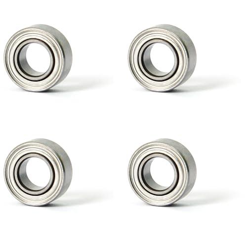 ミニチュアベアリング 10mm×5mm×4mm 深溝玉軸受 ボールベアリング 両面メタルシールド 4...