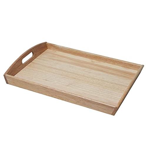 パール金属 木製 トレー 大 角型 お盆 フレア H-3045