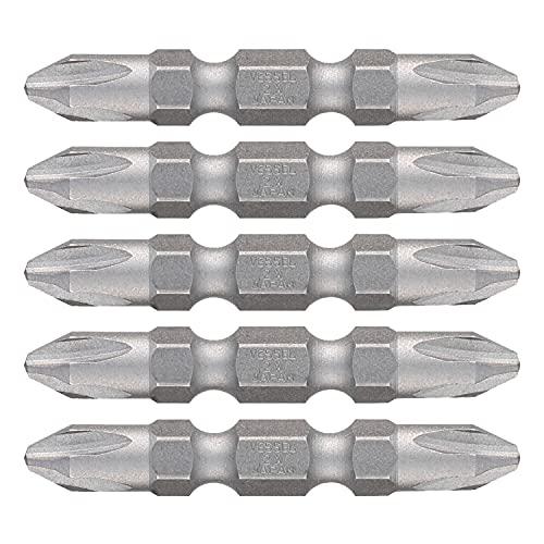 ベッセルVESSEL 40V対応 問題解決ビット 先端強化両頭ビット +2×45 5本組 DRB5P...