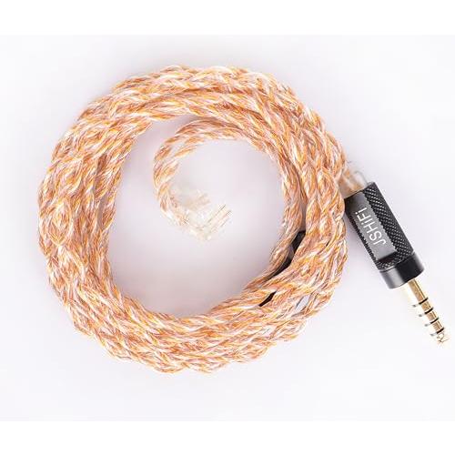 JSHiFi-SoulQDC4.4mmリケーブル 金メッキ＆銀メッキ＆無酸素銅 中華QDCイヤホンア...