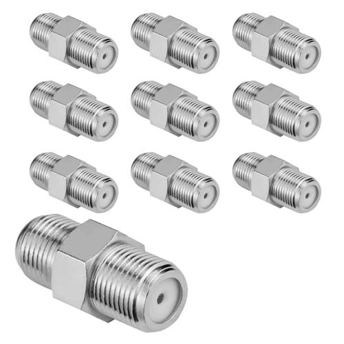 F型プラグ 中継接栓 テレビアンテナケーブル 同軸ケーブル対応変換用プラグアダプタ F型中継プラグ ...
