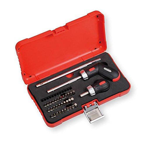 トネTONE ラチェットドライバーセット RDS32 ビット差込 &amp;6.35mm1/4 レッド 内容...