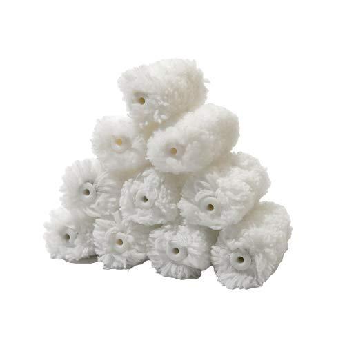 ハケ市 ミニスモール ローラー マイクロファイバー ホワイト 2インチ 13mm 10本 セット 塗...