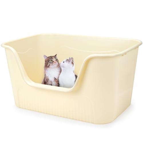 猫トイレ 大きめ ネコトイレ 大型 飛び散り防止 猫用トイレ オープンタイプ ネコ ねこトイレ用品 ...