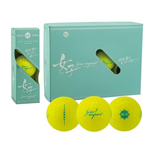 キャスコKasco ゴルフボール ゼウスインパクト女子3 パールイエロー