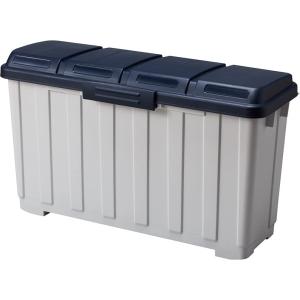 アスベル フタ付きゴミ箱 4分別ダストボックス 分別用仕切付き 90L 青 大容量 A6652