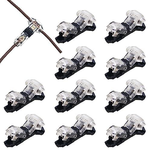 CESFONJER 10 PCSワイヤコネクタ1ピン1ウェイ低電圧ユニバーサルコンパクトワイヤTタイ...