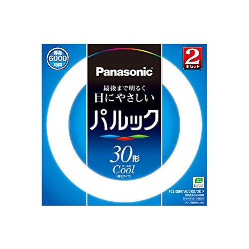 パナソニック 丸形蛍光灯FCL 30形 2本入 G10q クール色 パルック FCL30ECW28X...