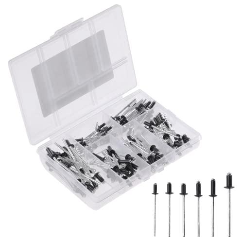 waves 120個 ブラインド リベット セット 黒色 M2.4 M3.0 M3.2 M4 6種類...