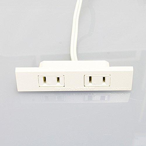 NOATEKノアテック ノア 家具用コンセント（什器用） 2ヶ口コンセント 白 VFFコード2m ネ...