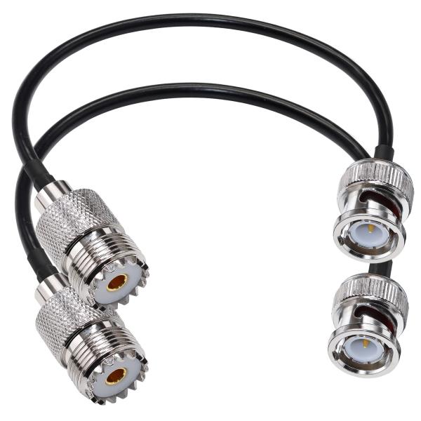 BNC-UHF VHF ジャンパーケーブル RG58 TUOLNK BNC オスプラグ PL259 ...